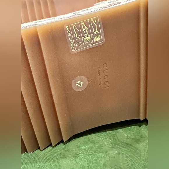 GUCCI Canvas GG Monogram Angelina Platform Slide Sandals - Picture 8 of 11